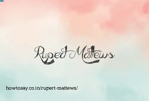 Rupert Mattews