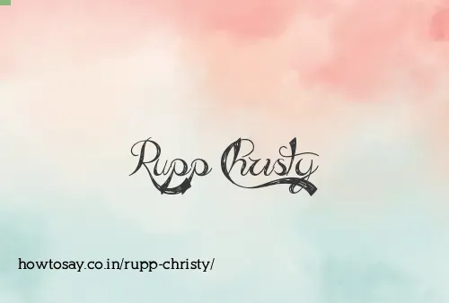 Rupp Christy