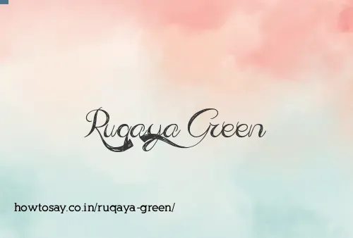 Ruqaya Green