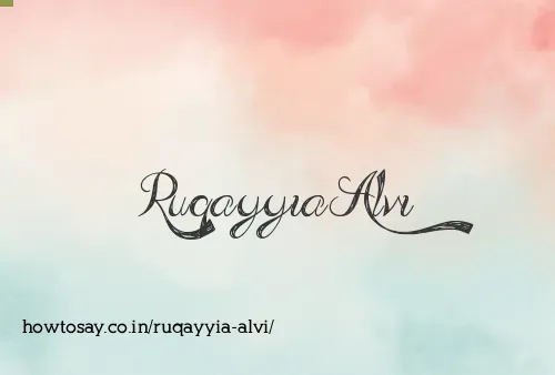 Ruqayyia Alvi