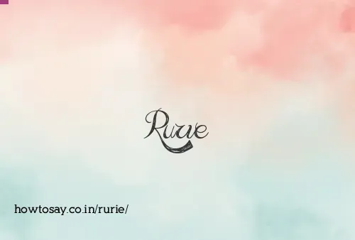Rurie