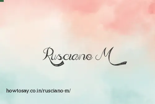 Rusciano M