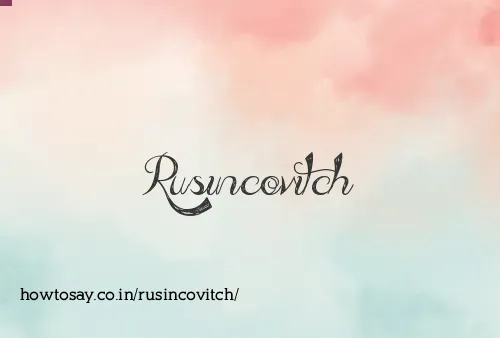 Rusincovitch