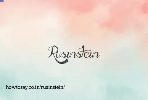 Rusinstein