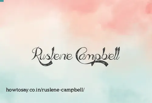 Ruslene Campbell