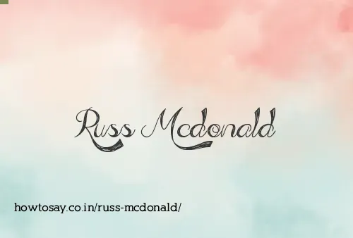 Russ Mcdonald