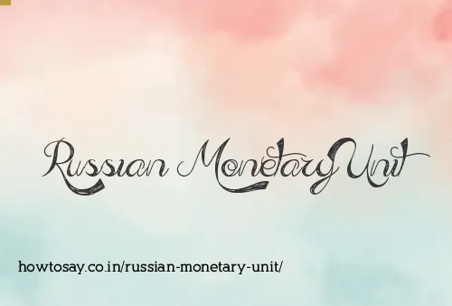 Russian Monetary Unit
