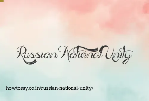 Russian National Unity
