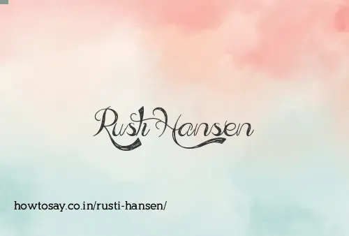 Rusti Hansen