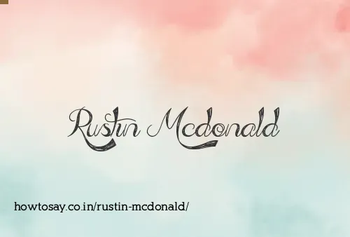 Rustin Mcdonald