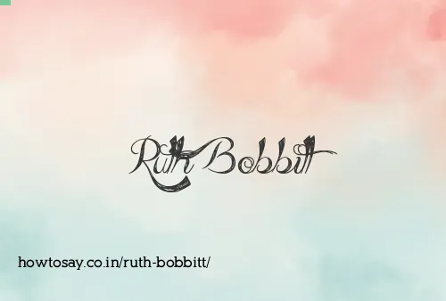 Ruth Bobbitt
