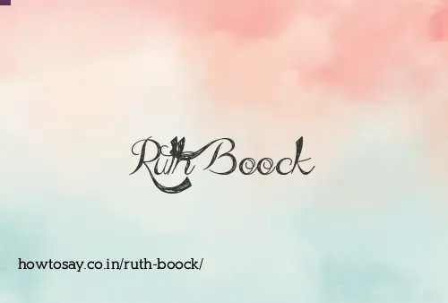 Ruth Boock