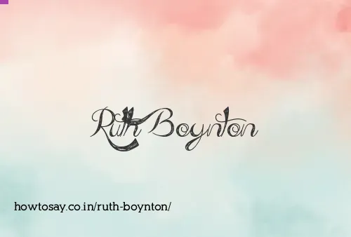 Ruth Boynton