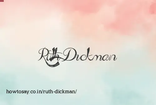 Ruth Dickman