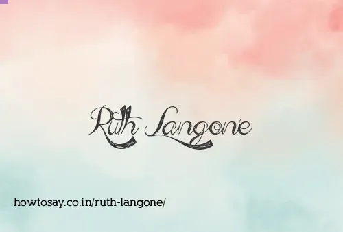 Ruth Langone