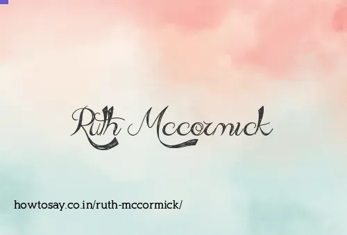 Ruth Mccormick