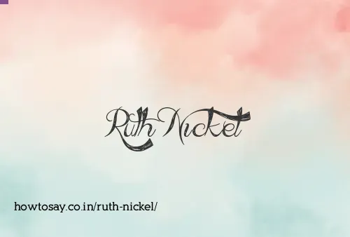 Ruth Nickel