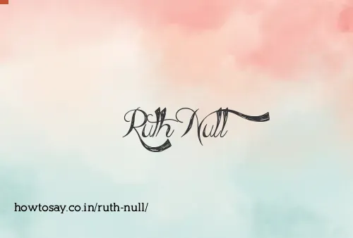 Ruth Null