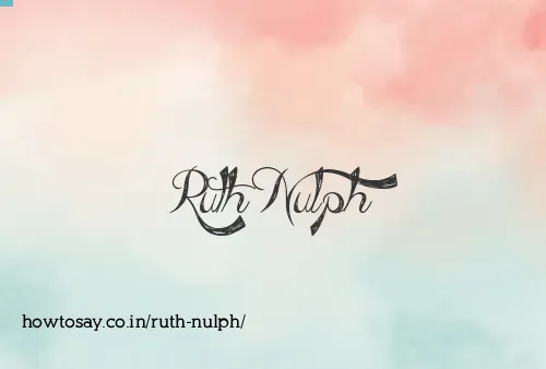 Ruth Nulph