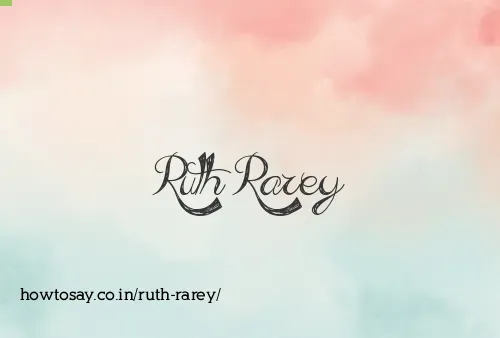 Ruth Rarey