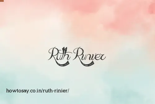 Ruth Rinier