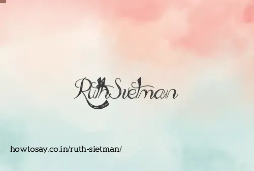 Ruth Sietman
