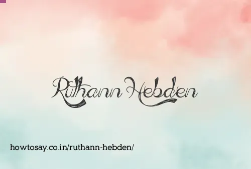 Ruthann Hebden
