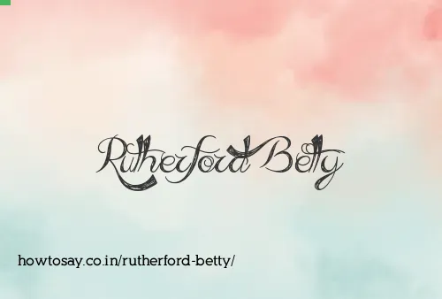Rutherford Betty