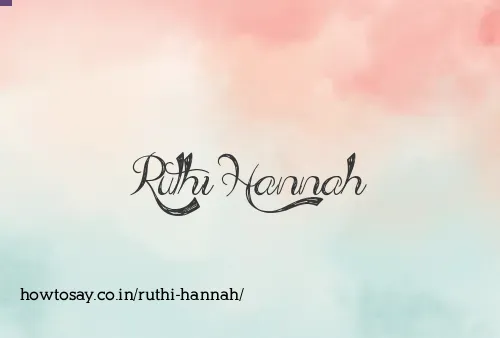 Ruthi Hannah