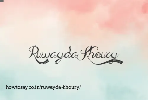 Ruwayda Khoury