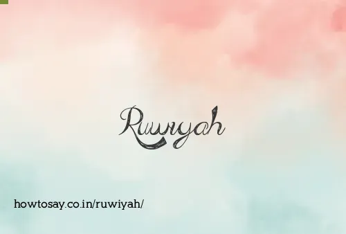 Ruwiyah