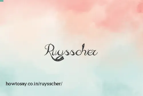 Ruysscher