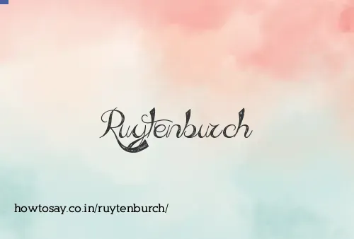 Ruytenburch