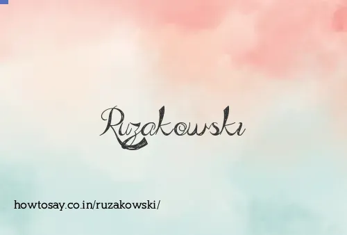 Ruzakowski