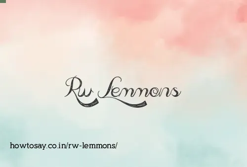 Rw Lemmons