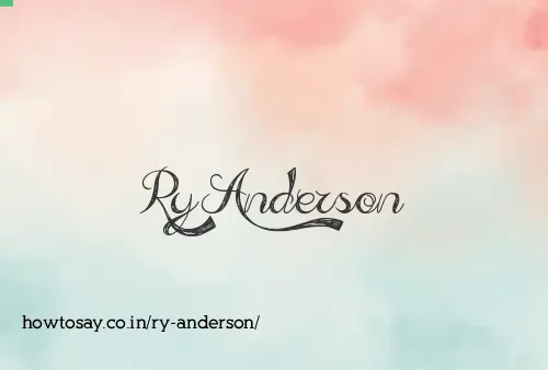 Ry Anderson