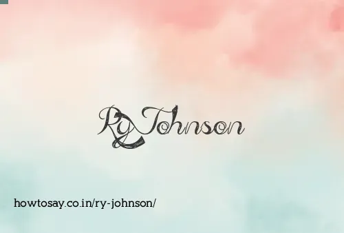 Ry Johnson