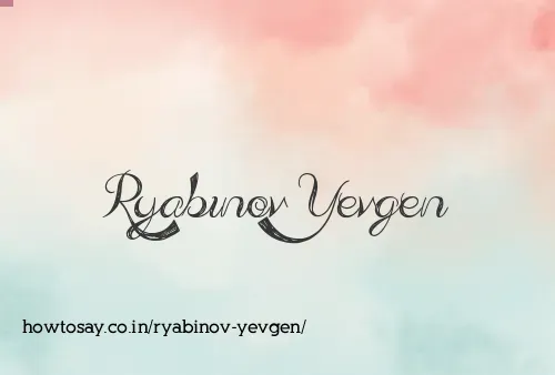Ryabinov Yevgen