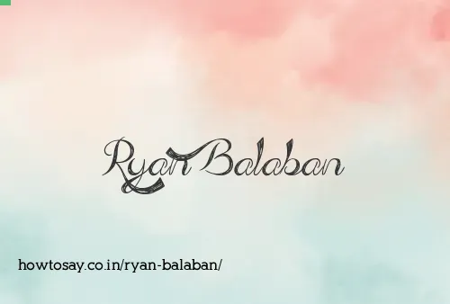 Ryan Balaban