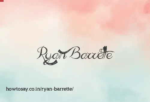 Ryan Barrette