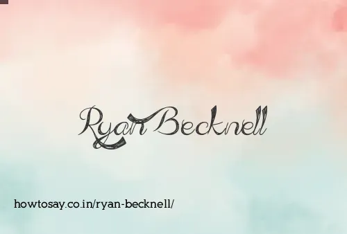 Ryan Becknell