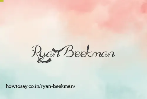 Ryan Beekman