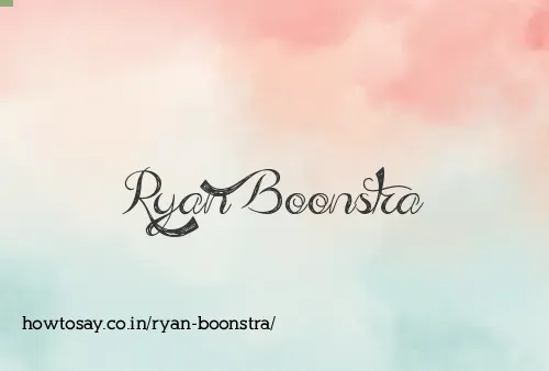 Ryan Boonstra