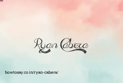 Ryan Cabera