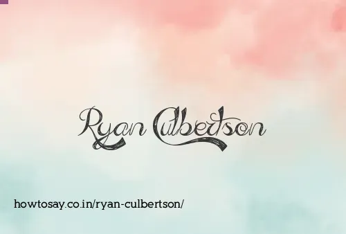Ryan Culbertson
