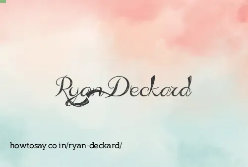 Ryan Deckard