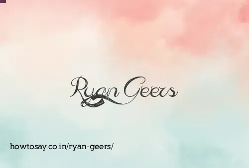 Ryan Geers