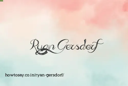 Ryan Gersdorf