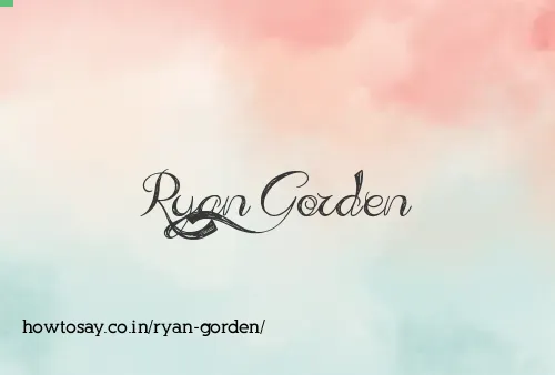 Ryan Gorden