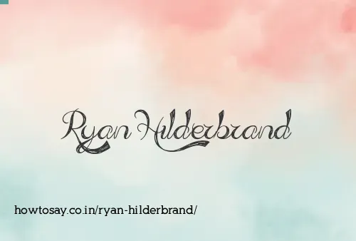 Ryan Hilderbrand